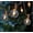 Brown, variant on G40 Outdoor Globe String Lights, 25ft Hanging Patio Lights with 27 Incandescent Bulbs (2 Spare), Connectable Backyard Bistro Wedding Decor, E12 Base, 5W-Black Wire
