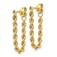 thumbnail image 2 of Boucles d'Oreilles Pendantes en Corde d'Or Jaune 14k, 2 of 7