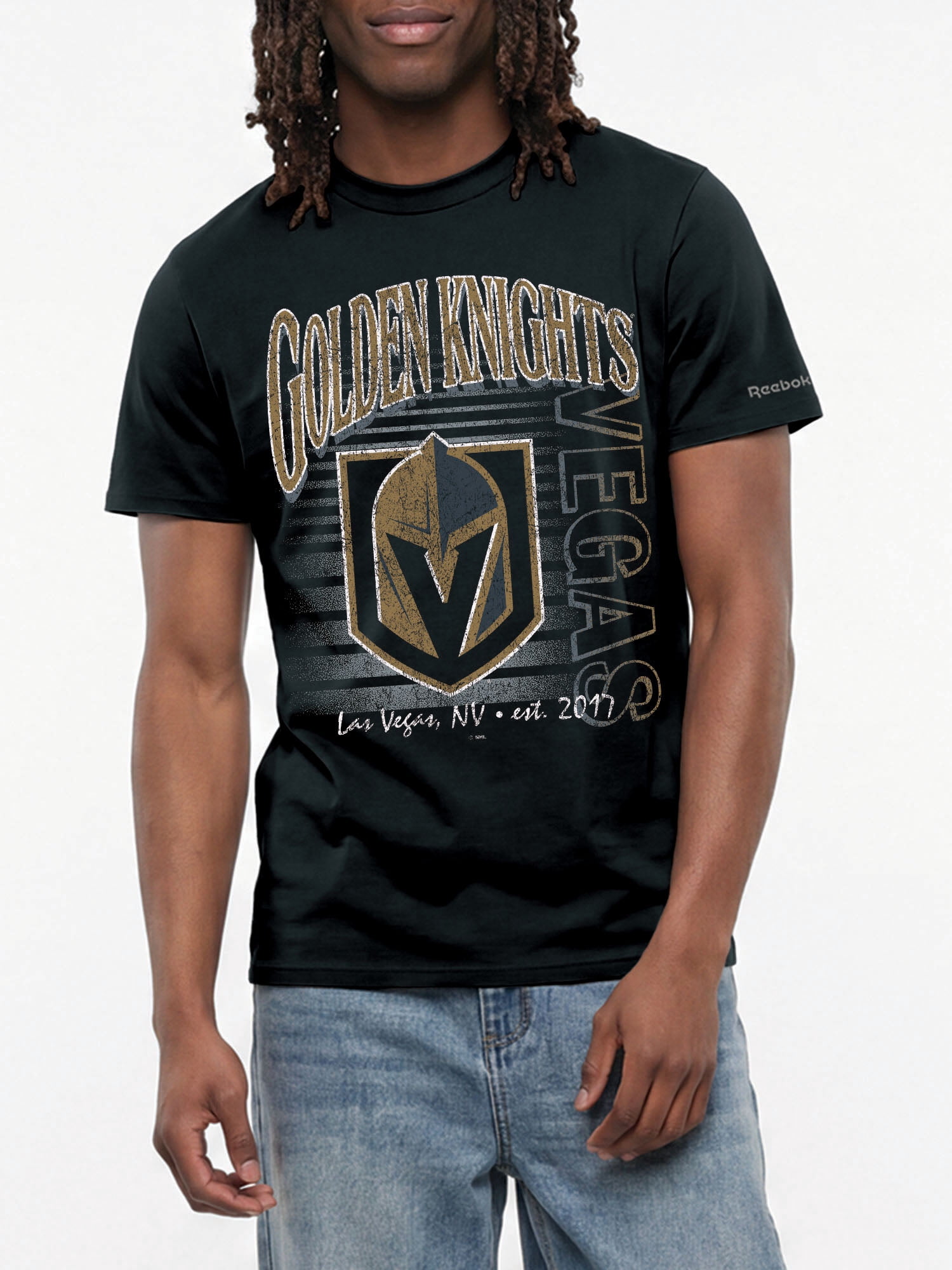 Vegas Golden Knights Reebok Mens Crew Neck Short Sleeve T-Shirt