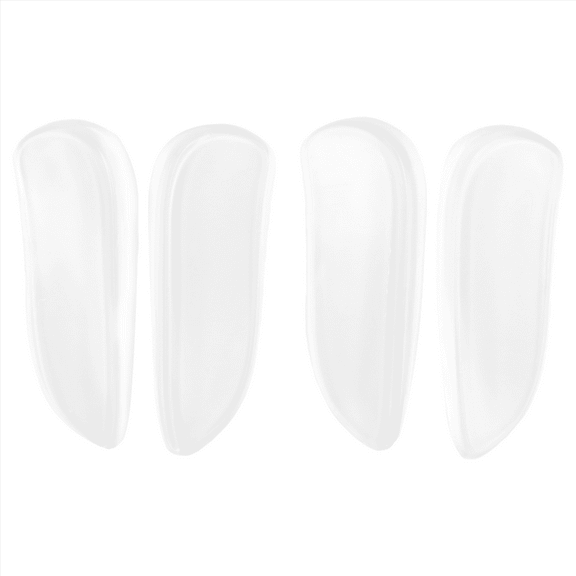 2 Pairs Medial & Lateral Heel Wedge Silicone Insoles - Corrective Adhesive Shoe Inserts for Foot Alignment, Knock Knee Pain, Bow Legs, Osteoarthritis Men and Women