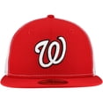 thumbnail image 2 of Men's New Era Red Washington Nationals Team Color 59FIFTY Trucker Fitted Hat, 2 of 5