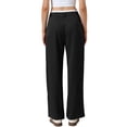 thumbnail image 3 of Striped Pants for Women High Waisted Wide Leg Casual Work Long Pants XL Black, 3 of 6