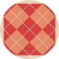 thumbnail image 1 of Ahgly Company Indoor Round Patterned Neon Red Area Rugs, 5' Round, 1 of 6