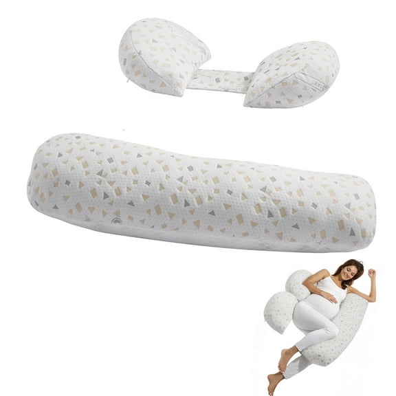 KFFKFF Cushions for Slumber, Modifiable Expectant Female Cushion, Plush Gestation Full Body Cushion with Detachable & Launderable Cover for Rear Abdomen Hip Reinforcement, Compact and Movable