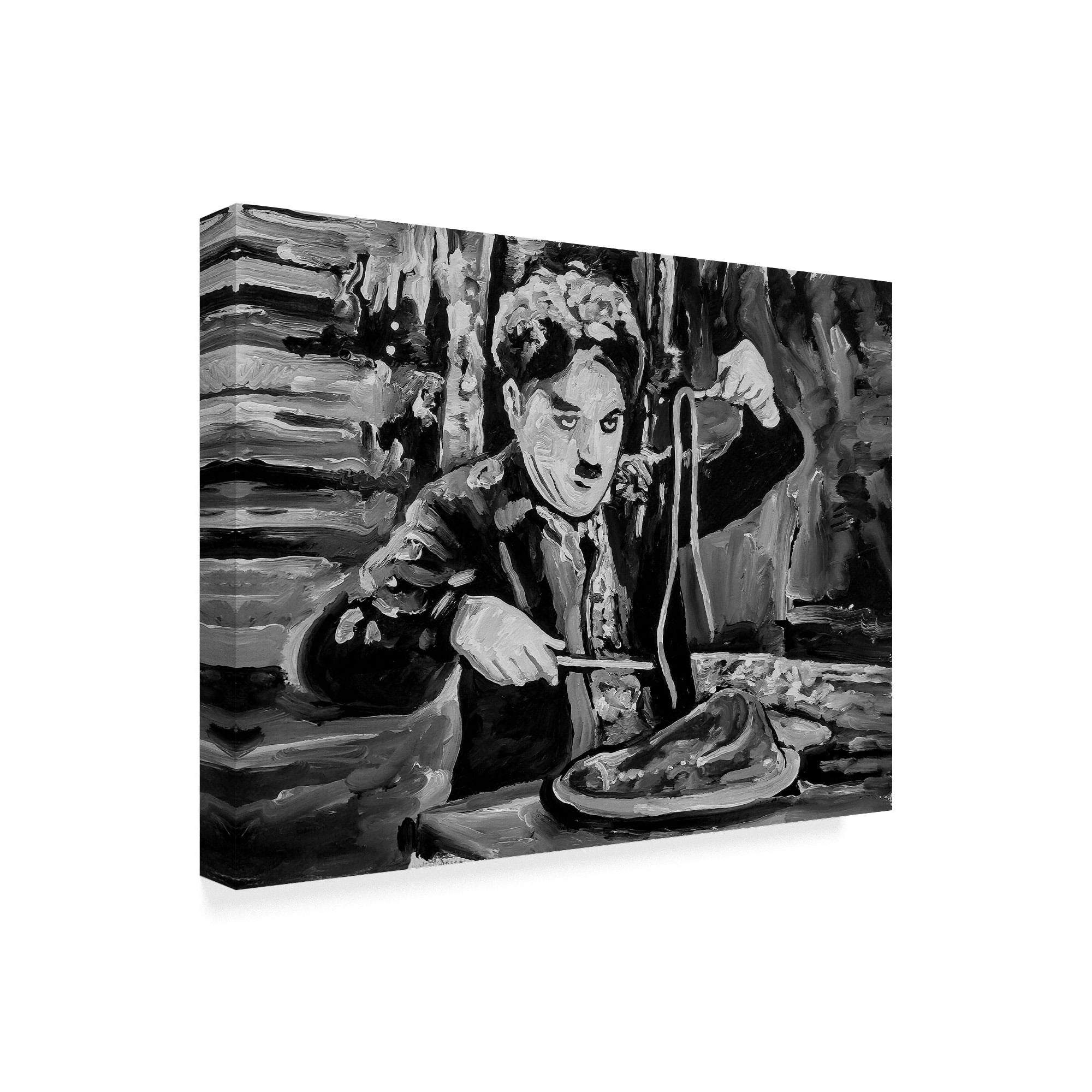 Trademark Fine Art 'Charlie Chaplin Portrait' Canvas Art by Howie Green
