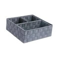 thumbnail image 4 of 4 cestas de almacenamiento tejidas, divisor de cajón, organizador multiusos para baño, contenedores de almacenamiento para cocina, despensa, oficina, Gris, 4 of 8
