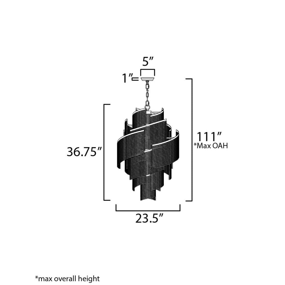 22467WWDGS Maxim Lighting Fontaine - 7 Light Chandelier-36.75 Inches Tall and 23.5 Inches Wide