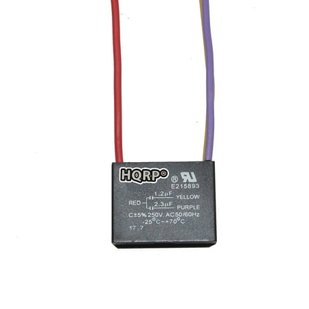 Hqrp Ceiling Fan Capacitor Cbb61 1 2uf 2 3uf 3 Wire Hqrp Coaster