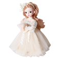 thumbnail image 1 of Muñeca de Niña de 30 Cm Articulada Princesa de Maquillaje Beige Baoblaze, 1 of 8