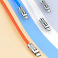 thumbnail image 2 of Phone Charging Cable,Zinc Alloy 6A Fast Fast Charging Cord Silicone Charging Cable Meticulously Designed, 2 of 13