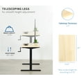 thumbnail image 5 of VIVO Manual 43” x 24” Stand Up Desk | Light Wood Table Top, Black Frame, 5 of 8