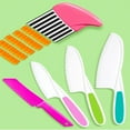 thumbnail image 2 of EIGTHTAIL 5Pcs Kids Knife Set  Kids Safe Cooking Knives  Nylon Kids Kitchen Knife with Crinkle Cutter for Real Cooking & Cutting Fruit  Bread  Lettuce  Type 4, 2 of 5