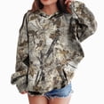 thumbnail image 2 of Staki Girl's Camo Hoodies Long Sleeve Hooded Sweatshirts Camouflage Pullover Tops 2-12Y(Gray,2-3 Years), 2 of 6