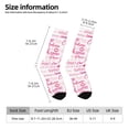 thumbnail image 2 of Wukai Breast Cancer Pink Ribbons Awareness (2) Print Contrast Color Mid-tube Socks, 3D Printing Design Adult Socks, High Elastic Breathable Sports Socks, Suitable for Daily,Unisex, 2 of 6