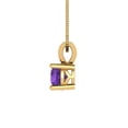 thumbnail image 3 of Clara Pucci 18K Yellow Solid Hypoallergenic Gold 0.5Ct Natural Amethyst Round Brilliant Cut Solitaire Designer Necklace Pendant For February, 3 of 6