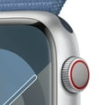 thumbnail image 3 of Apple Watch Series 9 With Blood Oxygen. GPS + Cellular 45mm Silver Aluminum Case with Winter Blue Sport Loop., 3 of 10
