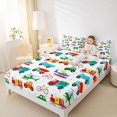 thumbnail image 4 of Manfei Colorful Cartoon Cars Twin Sheet Sets,Modern Aircraft Aitplane Twin Fitted Sheet,Cute Multicolor Stars Flat Sheet For Boys Girls,Super Cozy Room Decor,3pcs, 4 of 7