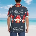 thumbnail image 4 of Gukieu Cute Christmas Gnomes (2) Print Men's Short-sleeved Shirts, Button-down Lapel Hawaiian Shirts, T-shirts, Beach Vacation Summer Casual Wear,XX-Large, 4 of 7