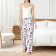 thumbnail image 6 of Lsque Lavender Flowers Print Women's Pajama Pants, Lounge Pant - Comfortable Home Wear,Elastic Waistband, Stylish Design-Small, 6 of 9