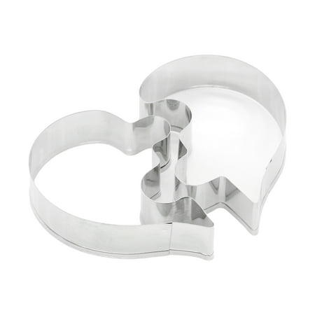 

dianhelloya Wear-resistant Cake Mold Widely Use 304 Stainless Steel Heart Shaped DIY Cookie Mould for Home