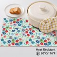 thumbnail image 5 of Placemat, Pioneer Flower Floral Print Pattern Place Mats Table Mat Set Of 2, PVC Washable Placemats for Party Kitchen Dining Decoration, 18x12 Inch, Fade Resistant, 5 of 6