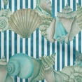 thumbnail image 1 of oneOone Rayon Dusty Teal Green Fabric Sea Shells Ocean Craft Projects Decor Fabric Printed By The Yard 56 Inch Wide, 1 of 4