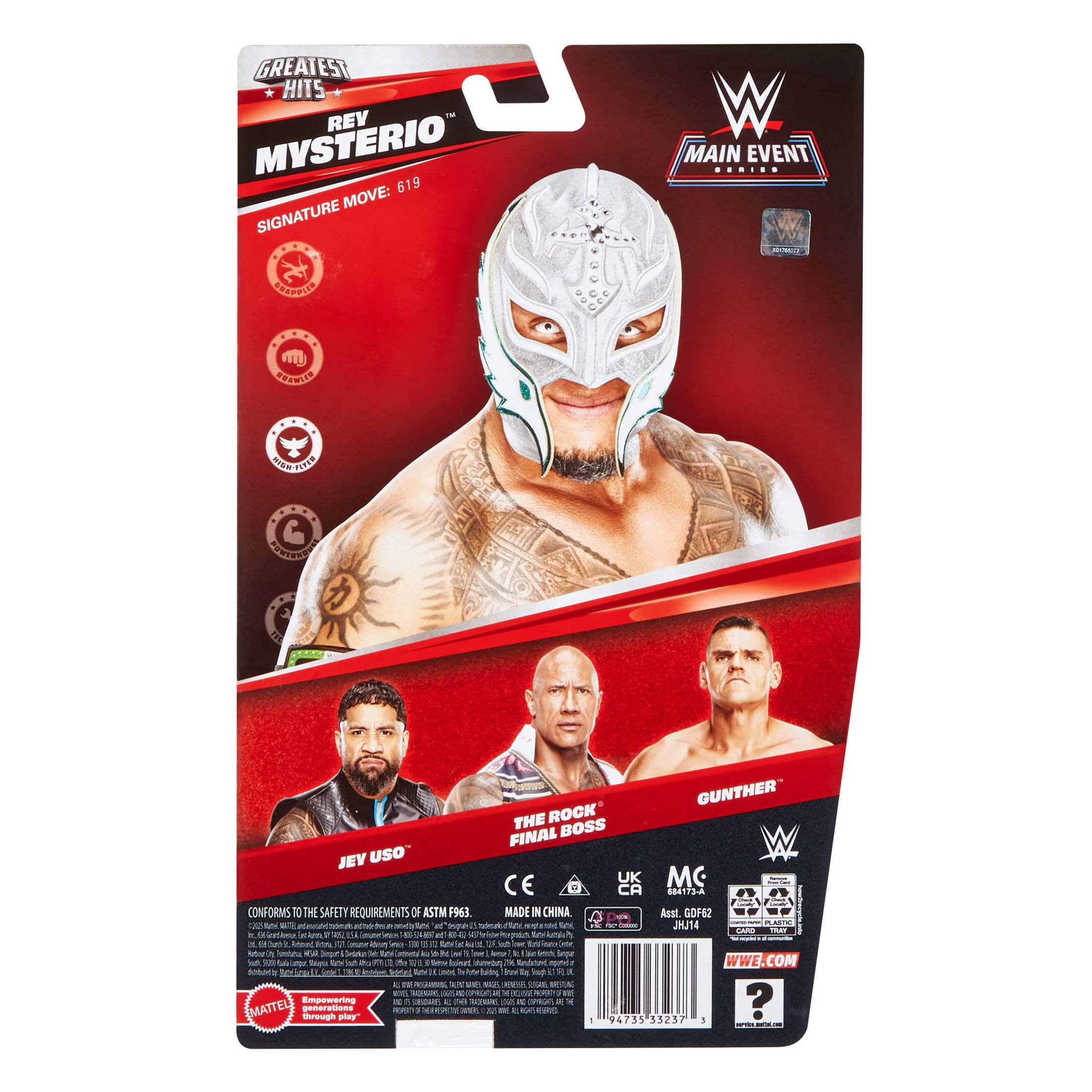 WWE Rey Mysterio Action Figure, Main Event Series #157, 6-inch Collectible with Articulation