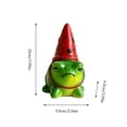 thumbnail image 3 of Figura de Rana con Gorro de Fiesta para Decoración de Jardín y Patio: Un Bonito Adorno de Escritorio para Uso Interior o Exterior, Una Divertida Estatua de Animal para Estantes, Macetas de Suculentas, 3 of 7