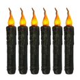 thumbnail image 1 of 6X Real Wax Pillar Taper Candle Primitive Drip Candles Flameless Flickering LED Lights Dipped Battery Operated Halloween Wedding Party, 1 of 5