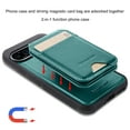 thumbnail image 4 of Allytechgroup Case for Google Pixel 6a with Detachable Cards Holder, RFID Blocking 2 In 1 Wallet Case with Kickstand Shockproof Back Cover Shell for Google Pixel 6a, Green, 4 of 8