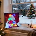 thumbnail image 6 of Christmas Lighted Throw Pillow Covers 18x18" Christmas LED Pillows 2 Modes Switching Printed Sofa Pillows Cushions Pillowcases Holiday Decorations for Sofa Couch Livingroom Bed, 6 of 7