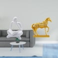 thumbnail image 2 of Estatua de caballo pensador abstracto, decoración para mesa, sala de estar, estantería de oficina, escultura de animal, figuras de resina, escultura d, 2 of 8