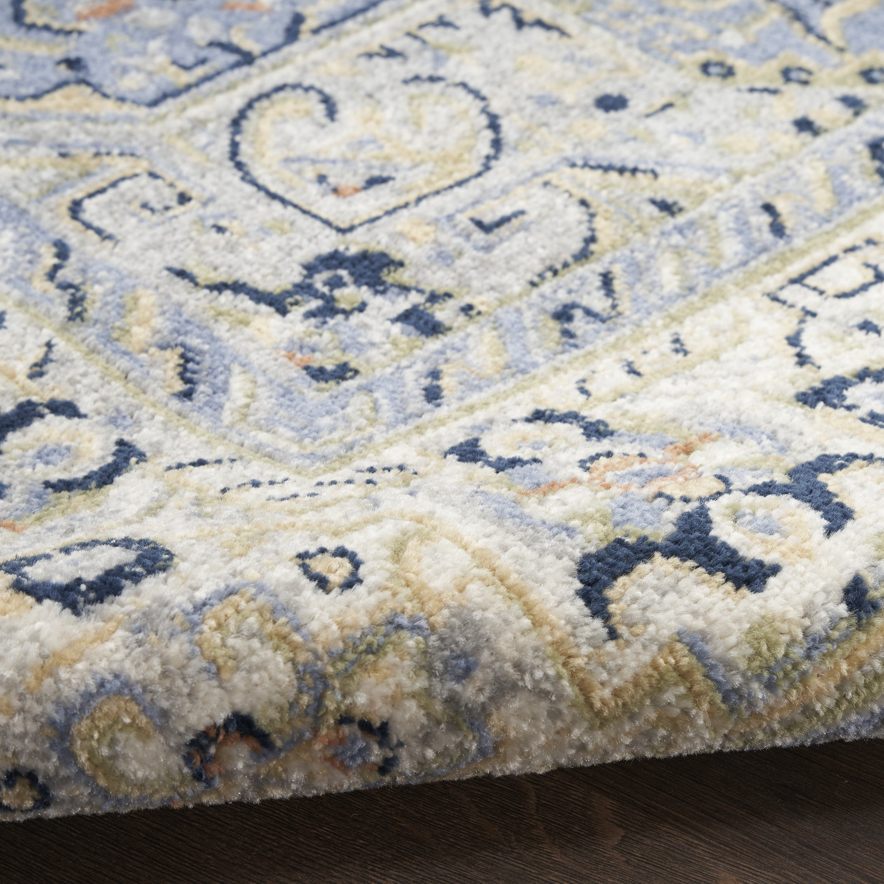 Nourison Essentials Indoor/Outdoor Blue 2'2" x 7'6" Area Rug (2x8)
