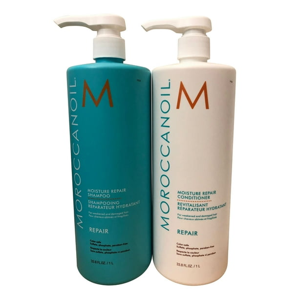 Moroccanoil Moroccanoil Moisture Repair Shampoo Conditioner Set Damaged Hair 33 8 Oz Walmart Com Walmart Com