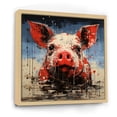 thumbnail image 2 of Designart "Swine With Flamenco Flair" Animals Pig Floater Framed Canvas Prints, 2 of 5