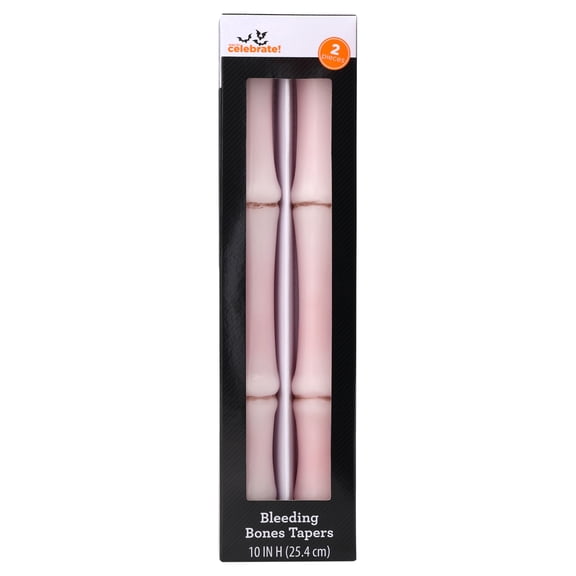 Bleeding Bones Taper Candles, 10", 2 Pieces, Halloween by Way To Celebrate