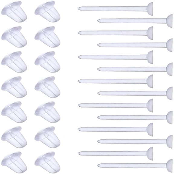 DESIGNICE Transparent Plastic Earrings, Clear, 50 Pieces/25 Pairs