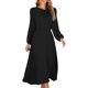 thumbnail image 5 of Vestido jersey elegante para mujer jersey ajustado elegante vestido largo fluido de Color sólido, 5 of 9