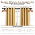 thumbnail image 3 of Barra de Cortina, Cortinero Doble Retr&aacute;ctil, Barra de Cortina de Metal Resistente con Soporte para Dormitorio, Sala de Estar y Cocina (Negro, 80-300cm), 3 of 7