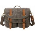 thumbnail image 1 of Bolso vintage unisex con estilo para cámara - Bolso bandolera informal para fotografía - Bolso impermeable para cámara DSLR y sin espejo retro para hombre con interior antigolpes, 1 of 5