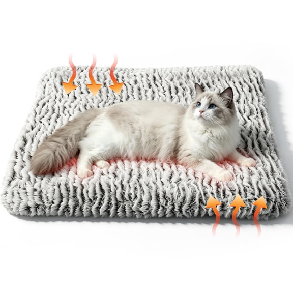 ZALALOVA Self Warming Bed for Indoor Cat Dog,Self Warming Cat Mat Extra Warm Thermal Pet Pad with Non-Slip Bottom,Heat-Reflective,23"x19"