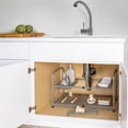 thumbnail image 3 of Seville Classics Compact Small Metal Steel Wire Shelf Organizer Shelving for Cabinets, Bath, Kitchen, Countertop, 2-Tier Expandable Under-Sink, Matte Nickel, 3 of 6