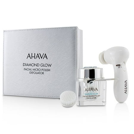 Ahava Diamond Glow Facial Micro-Polish Exfoliator (1x Micro-Exfoliating Cream 50ml, 1x Cleansing Device, 1x Brush Head)  (Best Scrub For Blackheads And Whiteheads)