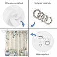 thumbnail image 4 of Green Blue Pumpkins Fall Shower Curtain, Waterproof Shower Curtains for Bathroom, Thanksgiving Eucalyptus Leaves Flower Washable Fabric Bathtub Curtain Set Bath Decor with 12 Hooks Extra Long 72"x96", 4 of 8