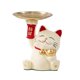 thumbnail image 2 of Bandeja de almacenamiento de gato de resina, estatua de gato, bonito adorno, llavero moderno, organizador de escritorio para gabinete, dormitorio, Beige, 2 of 8