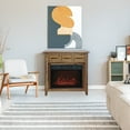thumbnail image 3 of Jofran Hearthside Modern Rustic 32" Electric LED Fireplace 5000 BTU Console TV Stand, 3 of 3