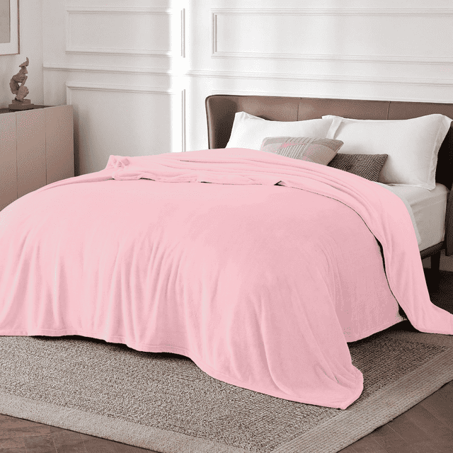 Cobija para Cama King, Cobija Súper Suave y Gruesa para Sofá Cama RV, Cobija Ligera y Acogedora Rosa para Todas las Estaciones, Decoración y Cobija Gris para Mujer y Hombres 90x108 Pulgadas