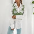 thumbnail image 1 of Chaleco De Suéter De Cultivo De Hongos, Chaleco De Suéter De Cuello En V Casual Lavable A Máquina De Moda Para Fiesta Para Citas ANGGREK Verde claro S, 1 of 8