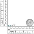 thumbnail image 2 of Gem Stone King Platinum Blue Zircon Stud Earrings for Women Men (1.00 Cttw, Gemstone December Birthstone, Round 4MM), 2 of 6