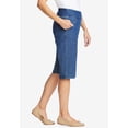 thumbnail image 4 of Woman Within Plus Size Pull-On Flex Elastic-Waist Stretch Denim Jeans Shorts, 4 of 6